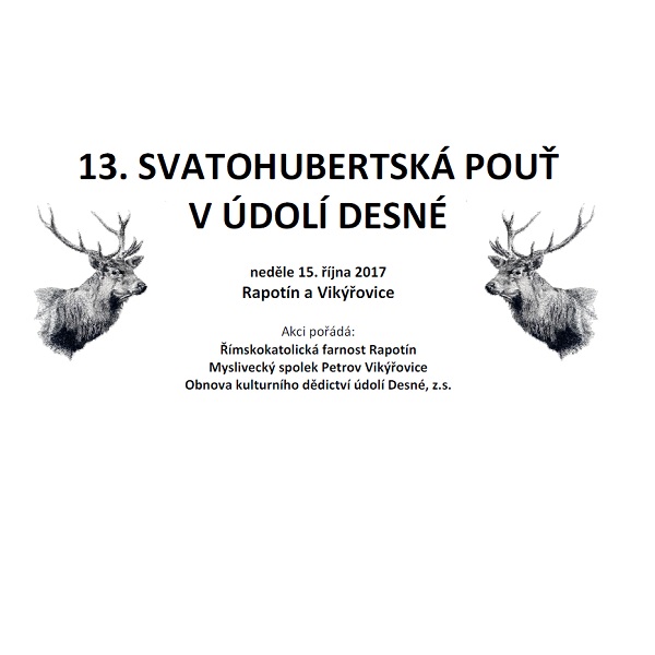 13. Svatohubertská pouť v údolí Desné