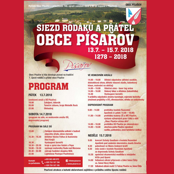 Sjezd rodáků a přátel obce Písařov