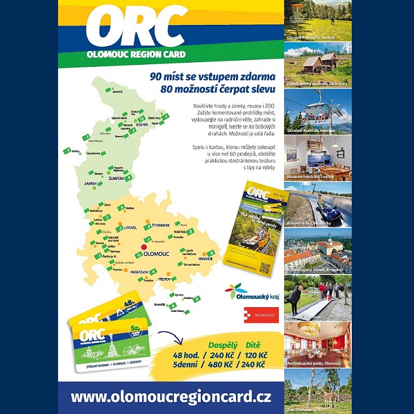 Olomouc region Card – turistická slevová karta